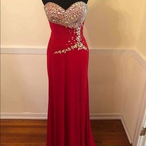 Red Tony Bowls Gown
